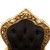 Καρεκλοπολυθρόνα Μπαρόκ απο μασίφ καρυδιά με φύλλο χρυσού και μαύρο αλέκιαστο-αδιάβροχο ύφασμα υψηλής ποιότητας ΜΚ-6563-armchair ΜΚ-6563 