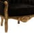 Μπερζέρα Μπαρόκ από Μασίφ Καρυδιά Χειροποίητη με Φύλλο Χρυσού & Μαύρο Αδιάβροχο Αλέκιαστο ύφασμα ΜΚ-6564-wing armchair ΜΚ-6554 