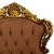 Μπερζέρα Μπαρόκ από Μασίφ Καρυδιά Χειροποίητη με Φύλλο Χρυσού & Λούστρο με αλέκιαστο-αδιάβροχο ύφασμα σε καφέ χρωμα ΜΚ-6585-wing armchair ΜΚ-6585 