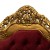 Καναπές διθέσιος Μπαρόκ Λουί Κένζ με φύλλο χρυσού και μπορντό αλέκιαστο αδιάβροχο ύφασμα ΜΚ-8661-SOFA ΜΚ-8661 