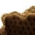 Καναπές διθέσιος Μπαρόκ Λουί Κένζ με φύλλο χρυσού και καφέ αλέκιαστο αδιάβροχο ύφασμα ΜΚ-8657-sofa ΜΚ-8657 