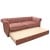 Καναπές-κρεβάτι καπιτονέ με ύφασμα αδιάβροχο αλέκιαστο σε χρώμα σάπιο μήλο ΜΚ- 8643-SOFA BED ΜΚ- 8643 