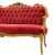 Διθέσιος καναπές Μπαρόκ με φύλλο χρυσού και μπορντό ύφασμα αλέκιαστο αδιάβροχο υψηλής ποιότητας ΜΚ-8652-SOFA MK-8652 