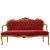 Διθέσιος καναπές Μπαρόκ με φύλλο χρυσού και μπορντό ύφασμα αλέκιαστο αδιάβροχο υψηλής ποιότητας ΜΚ-8652-SOFA MK-8652 