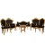 Σέτ σαλονιού Λουί Κένζ με φύλλο χρυσού και μαύρο ύφασμα αδιάβροχο αλέκιαστο υψηλής ποιότητας ΜΚ-9127-living room set ΜΚ-9127 