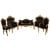 Σέτ σαλονιού Λουί Κένζ με φύλλο χρυσού και μαύρο ύφασμα αδιάβροχο αλέκιαστο υψηλής ποιότητας ΜΚ-9128-living room set ΜΚ-9128-1 
