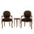 Σέτ Λουί Κένζ με δύο Καρεκλο-πολυθρόνες & χαμηλό τραπεζάκι απο λούστρο ΜΚ-9133-living room set ΜΚ-9133 