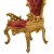 Μπαρόκ θρόνος με φύλλο χρυσού και μπορντό ύφασμα αλέκιαστο αδιάβροχο υψηλής ποιότητας ΜΚ-6573-throne ΜΚ-6573 