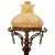 Επιτραπέζιο φωτιστικό από ξύλο τριανταφυλλιάς με μπρούτζο και πορσελάνη μπέζ χρώμα στο καπέλο ΜΚ-13284-TABLE LAMP ΜΚ-13284 
