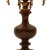 Επιτραπέζιο φωτιστικό από ξύλο τριανταφυλλιάς με μπρούτζο και πορσελάνη μπέζ χρώμα στο καπέλο ΜΚ-13284-TABLE LAMP ΜΚ-13284 