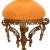 Επιτραπέζιο φωτιστικό κλασικό με μπρούτζο και πορσελάνη πορτοκαλί ΜΚ-13293-table lamp ΜΚ-13293 