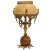 Επιτραπέζιο φωτιστικό με μπρούτζο και πορσελάνη στην βάση σε καφέ χρώμα και μπέζ στο καπέλο ΜΚ-13294-TABLE LAMP ΜΚ-13294 