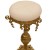 Επιτραπέζιο φωτιστικό με μπρούτζο χρυσό και πορσελάνη σε μπέζ χρώμα στο καπέλο ΜΚ-13296-table lamp ΜΚ-13296 