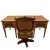 Κλασικό Σέτ Γραφέιο και πολυθρόνα γραφείου Λούπο σε καφέ χρώμα ΜΚ-12123-desk & armchair ΜΚ-12123 