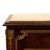 Κλασικό τραπεζάκι Λουί Σέζ με ένα συρτάρι σε καφέ χρώμα με ενωματωμένο μάρμαρο μπέζ ΜΚ-12132-table ΜΚ-12132 