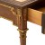 Κλασικό τραπεζάκι Λουί Σέζ με ένα συρτάρι σε καφέ χρώμα με ενωματωμένο μάρμαρο μπέζ ΜΚ-12132-table ΜΚ-12132 