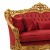 Καναπές τριθέσιος Μπαρόκ με φύλλο χρυσού και μπορντό ύφασμα αδιάβροχο αλέκιαστο ΜΚ-8663-SOFA ΜΚ-8663 