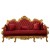 Επιβλητικός Καναπές τριθέσιος Μπαρόκ με φύλλο χρυσού και μπορντό ύφασμα ΜΚ- 8664-sofa ΜΚ- 8664 