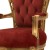 Κλασική Καρεκλοπολυθρόνα Μπαρόκ μπορντό με αλέκιαστο αδιάβροχο ύφασμα και φύλλο χρυσού ΜΚ-6592-armchair ΜΚ-6592 