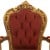 Κλασική Καρεκλοπολυθρόνα Μπαρόκ μπορντό με αλέκιαστο αδιάβροχο ύφασμα και φύλλο χρυσού ΜΚ-6592-armchair ΜΚ-6592 