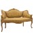 Διθέσιος καναπές Λουί Κένζ με ανάγλυφο ύφασμα σατέν και φύλλο χρυσού ΜΚ-8670-sofa ΜΚ-8670 