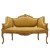 Διθέσιος καναπές Λουί Κένζ με ανάγλυφο ύφασμα σατέν και φύλλο χρυσού ΜΚ-8670-sofa ΜΚ-8670 