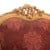 Πολυθρόνα Λουί Κένζ χειροποίητη σε φυσικό ξύλο απο μασίφ καρυδιά με ανάγλυφα σχέδια στο ύφασμα σε μπορντό χρώμα ΜΚ-6594-armchair ΜΚ-6594 