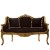 Διθέσιος καναπές Λουί Κένζ με φύλλο χρυσού και μαύρο ύφασμα αλέκιαστο αδιάβροχο υψηλής ποιότητας ΜΚ-8685-sofa ΜΚ-8685 