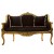 Διθέσιος καναπές Λουί Κένζ με φύλλο χρυσού και μαύρο ύφασμα αλέκιαστο αδιάβροχο υψηλής ποιότητας ΜΚ-8685-sofa ΜΚ-8685 