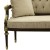 Καναπές διθέσιος Λουί Σέζ με λούστρο και φύλλο χρυσού με αλέκιαστο αδιάβροχο ύφασμα βελούδο σε πρασινό-μπέζ χρώμα ΜΚ-8678-sofa ΜΚ-8675-1 