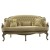 Τριθέσιος καναπές Λουί Κένζ με φύλλο ασημιού και πρασινό-μπέζ ύφασμα αλέκιαστο αδιάβροχο υψηλής ποιότητας ΜΚ-8673-sofa ΜΚ-8673 