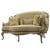 Τριθέσιος καναπές Λουί Κένζ με φύλλο ασημιού και πρασινό-μπέζ ύφασμα αλέκιαστο αδιάβροχο υψηλής ποιότητας ΜΚ-8673-sofa ΜΚ-8673 