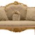 Διθέσιος καναπές Λουί Κένζ σε χρώμα λακέ με φύλλο χρυσού και ανάγλυφο ύφασμα μπέζ με ανάγλυφα σχέδια ΜΚ-8690-SOFA ΜΚ-8690 
