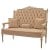 Καναπές διθέσιος Λουί Σέζ με φύλλο ασημιού με αλέκιαστο αδιάβροχο ύφασμα βελούδο σε γκριζομπέζ χρώμα ΜΚ-8691-sofa ΜΚ-8691 