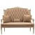 Καναπές διθέσιος Λουί Σέζ με φύλλο ασημιού με αλέκιαστο αδιάβροχο ύφασμα βελούδο σε γκριζομπέζ χρώμα ΜΚ-8691-sofa ΜΚ-8691 