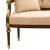 Καναπές διθέσιος Λουί Σέζ με λούστρο και φύλλο χρυσού με αλέκιαστο αδιάβροχο ύφασμα βελούδο σε μπέζ χρώμα ΜΚ-8692-sofa ΜΚ-8692 