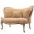 Διθέσιος καναπές Λουί Κένζ με φύλλο ασημιού και μπέζ αλέκιαστο-αδιάβροχο ύφασμα ΜΚ-8693-sofa ΜΚ-8693 