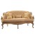 Τριθέσιος καναπές Λουί Κένζ με φύλλο ασημιού και μπέζ ύφασμα αλέκιαστο αδιάβροχο υψηλής ποιότητας ΜΚ-8694-sofa ΜΚ-8694 