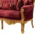 Καναπές τριθέσιος Μπαρόκ με φύλλο χρυσού και μπορντό αλέκιαστο αδιάβροχο βελούδο ύφασμα ΜΚ-8676-SOFA MK-8676 