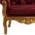 Καναπές τριθέσιος Μπαρόκ με φύλλο χρυσού και μπορντό αλέκιαστο αδιάβροχο βελούδο ύφασμα ΜΚ-8676-SOFA MK-8676 