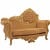 Διθέσιος καναπές Μπαρόκ χρυσός με camel ύφασμα αλέκιαστο αδιάβροχο βελούδο ΜΚ-8680-sofa ΜΚ-8680 