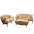 Λουί Κένζ σέτ σαλονιού σε μπέζ χρώμα με φύλλο ασημιού με 2 τριθέσιους καναπέδες και 1 τραπέζι σαλονιού ΜΚ-9156-Living room set ΜΚ-9156 