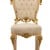 Καρέκλα Λουι Κένζ με λάκα και φύλλο χρυσού με μπέζ ανοιχτό ύφασμα αλέκιαστο αδιάβροχο ΜΚ-5187-chair MK-5187 