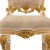Καρέκλα Λουι Κένζ με λάκα και φύλλο χρυσού με γκριζόμπέζ ύφασμα αλέκιαστο αδιάβροχο ΜΚ-5189-chair ΜΚ-5189 