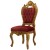 Καρέκλα Λουί Κένζ με φύλλο χρυσού και μπορντό ύφασμα αλέκιαστο αδιάβροχο ΜΚ-5190-chair ΜΚ-5190 
