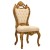 Καρέκλα Λουι Κένζ με φύλλο χρυσού και off-white ύφασμα αλέκιαστο αδιάβροχο ΜΚ-5192-chair ΜΚ-5192 