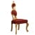 Καρέκλα ροκοκό με ψηλή πλάτη με μπορντό βελούδο και φύλλο χρυσού ΜΚ-5194-CHAIR ΜΚ-5194 
