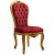 Καρέκλα τραπεζαρίας Λουί Κένζ με καπιτονέ διπλής όψεως σε μπορντό αλέκιαστο αδιάβροχο χρώμα και φύλλο χρυσού ΜΚ-5195-chair ΜΚ-5195 
