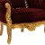 Μπερζέρα Μπαρόκ με φύλλο χρυσού και μπορντό σκούρο αλέκιαστο αδιάβροχο ύφασμα βελούδο ΜΚ-6604-Baroque armchair ΜΚ-6604 