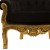 Μπερζέρα Μπαρόκ με φύλλο χρυσού και μαύρο αλέκιαστο αδιάβροχο ύφασμα ΜΚ-6606-baroque wing armchair ΜΚ-6606 